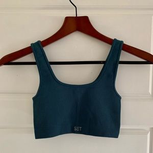 SET ACTIVE Sculptflex Box Cut bra in neptune